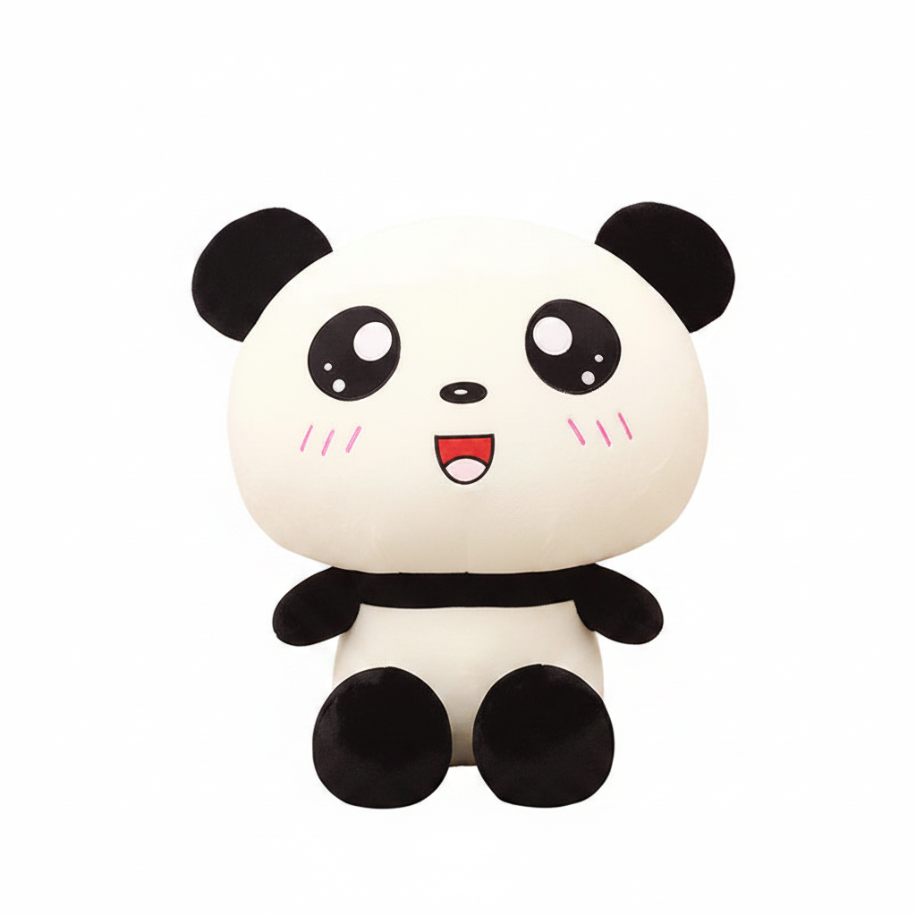 Big Headed Panda Stuffed Animal Pillow