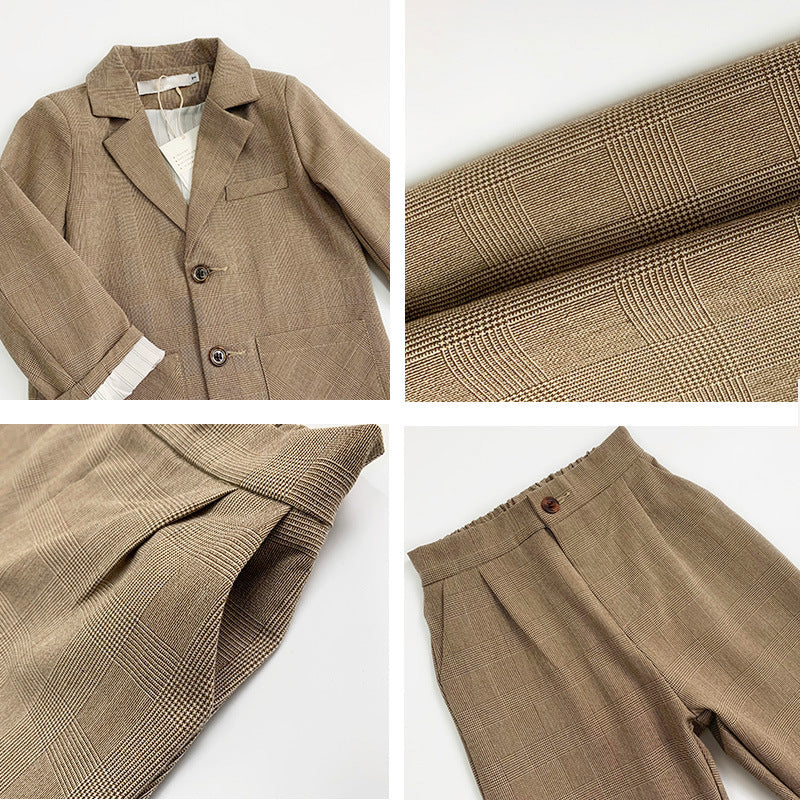 Boys or Girls Khaki Casual Suit