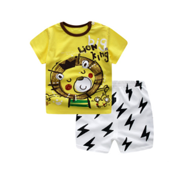 Cartoon T-shirt and shorts Girls and Boys Casual Sets