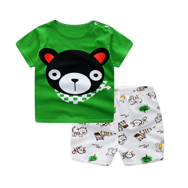 Cartoon T-shirt and shorts Girls and Boys Casual Sets