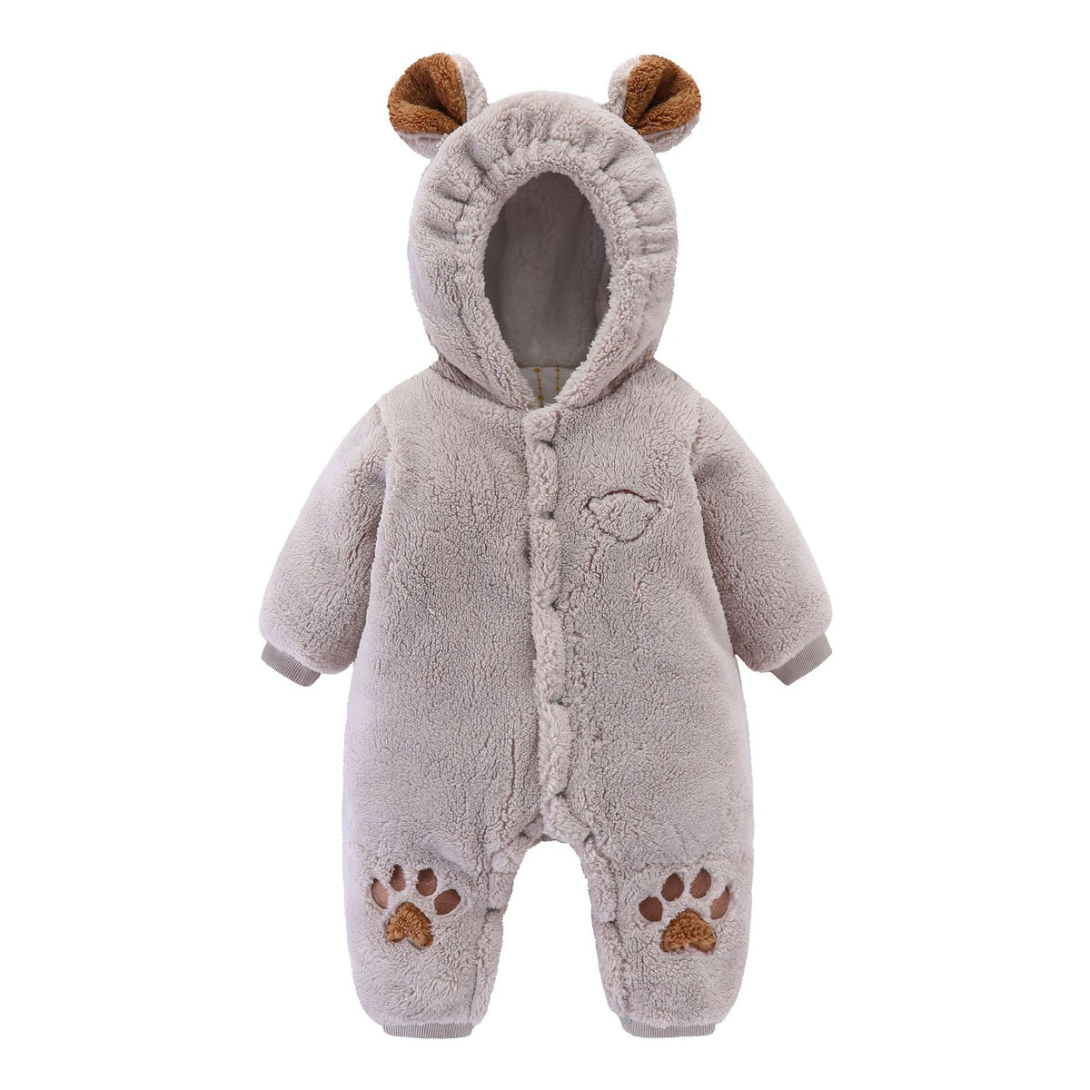 Cozy Quilted Baby Hooded Bear Onesies