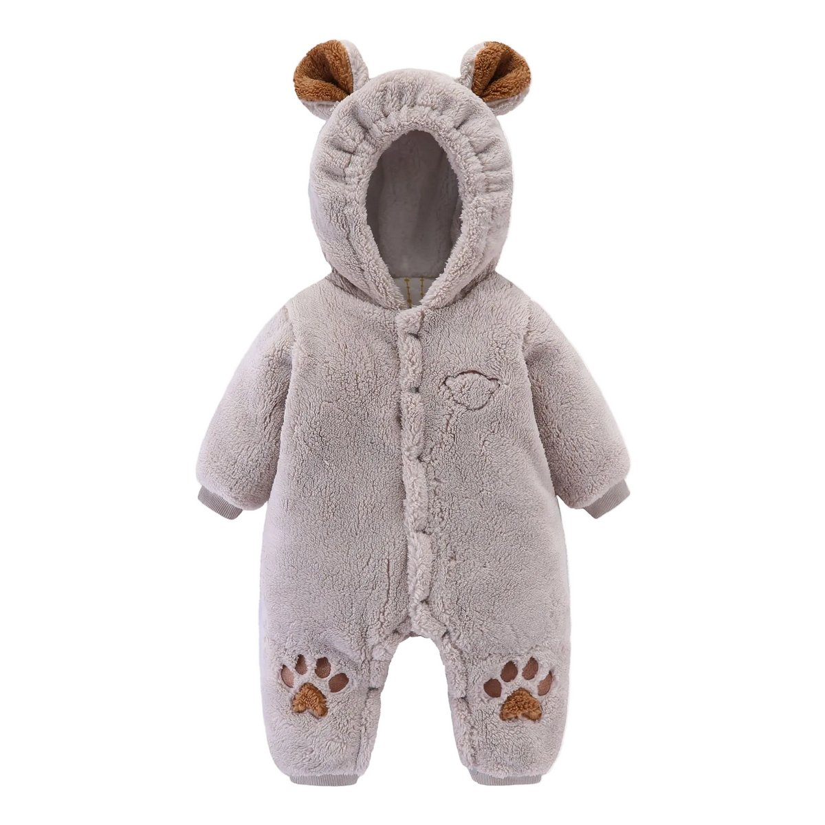 Cozy Quilted Baby Hooded Bear Onesies