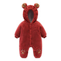 Cozy Quilted Baby Hooded Bear Onesies
