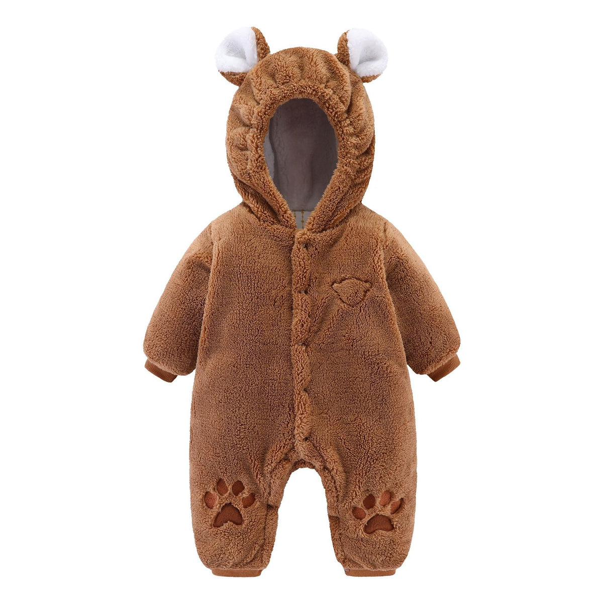 Cozy Quilted Baby Hooded Bear Onesies