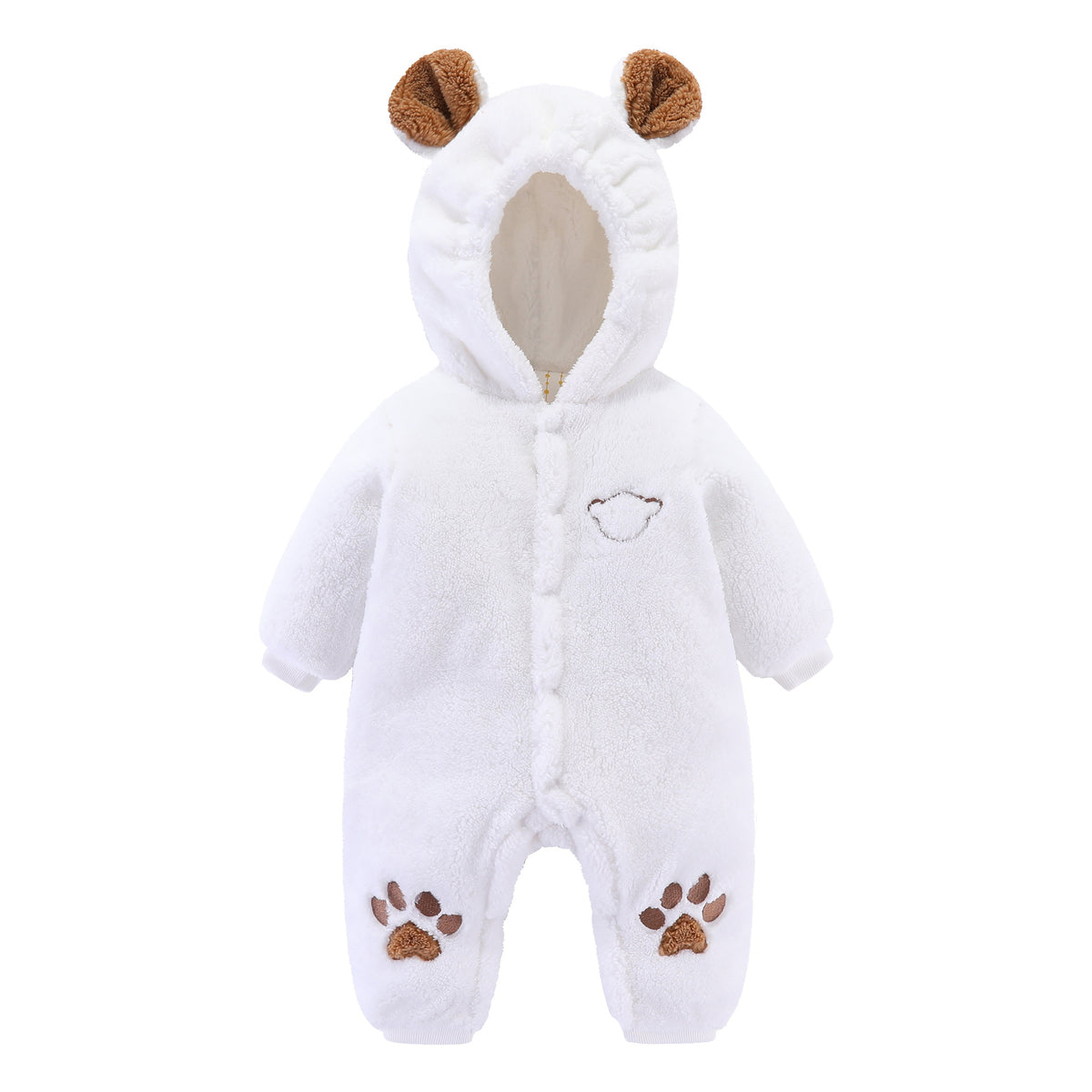 Cozy Quilted Baby Hooded Bear Onesies