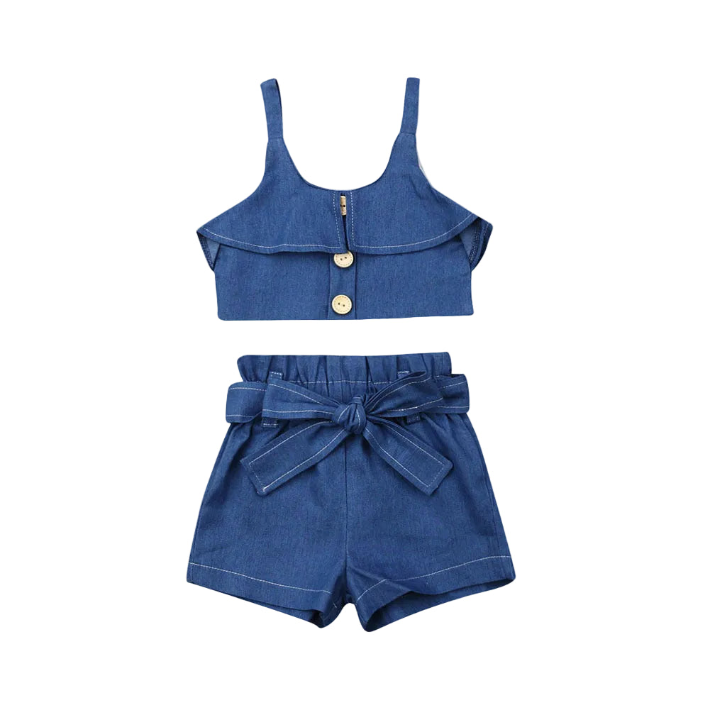 Girls Spaghetti Top And Skirt