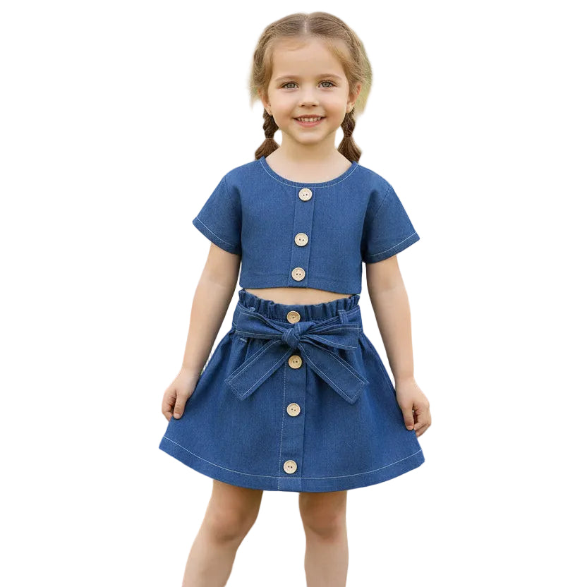Girls Spaghetti Top And Skirt