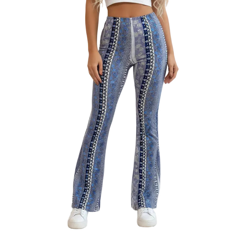 High Elastic Tight Pants Slim Sexy Print Trousers Womens Clothing