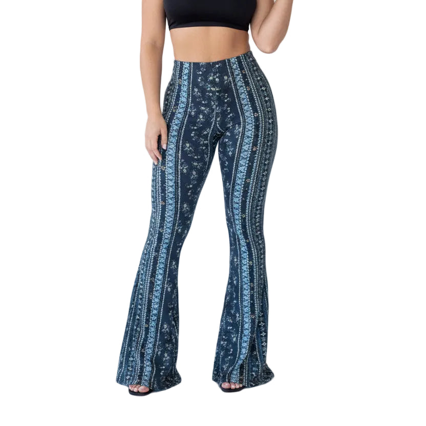 High Elastic Tight Pants Slim Sexy Print Trousers Womens Clothing