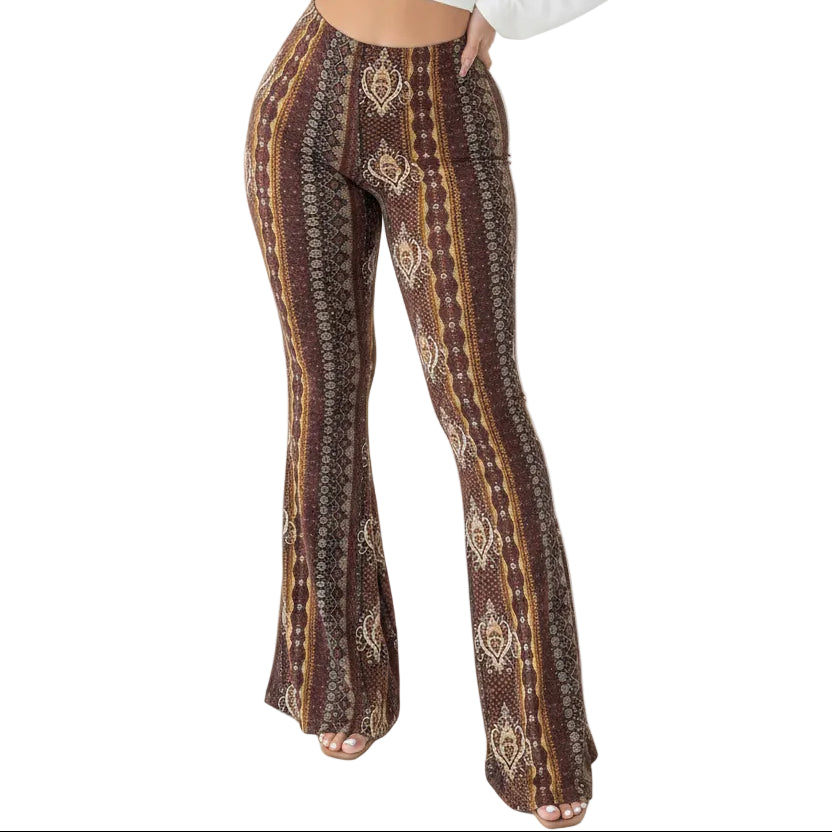 High Elastic Tight Pants Slim Sexy Print Trousers Womens Clothing