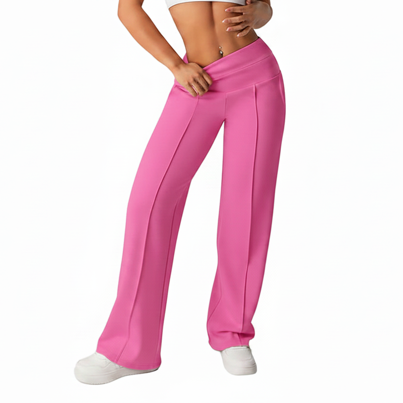 High-Waist Wide-Leg Athletic Pants