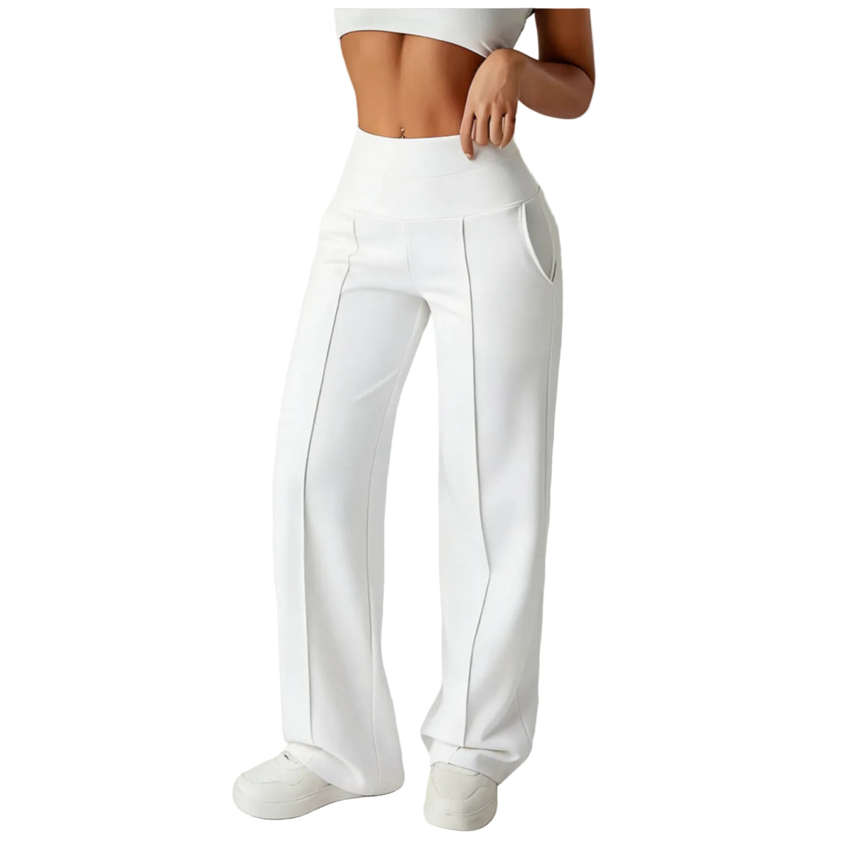 High-waisted Loose-fitting Wide-leg Womens Sweatpants