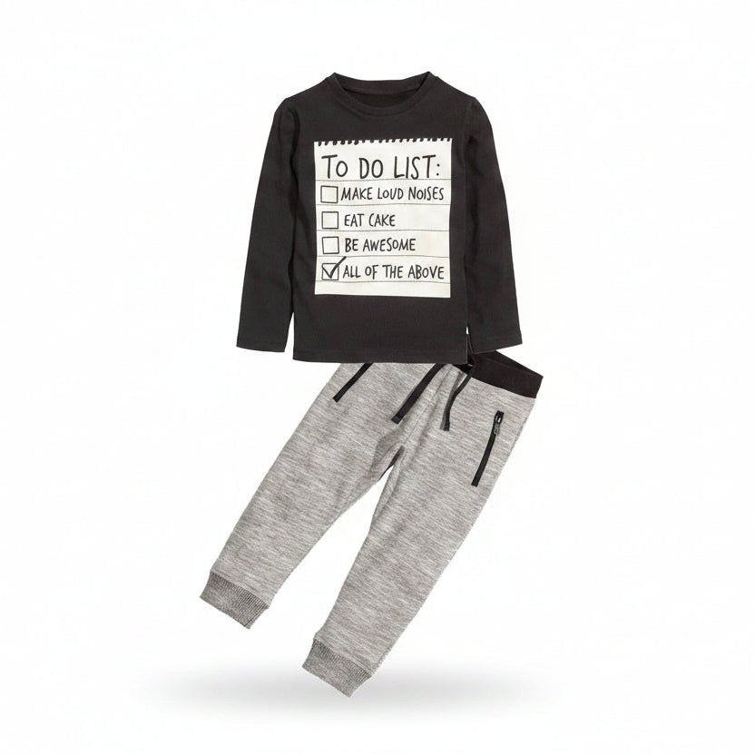 Kids To Do List Clothing Set