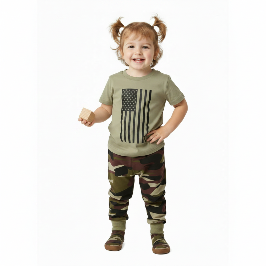Little Kids' Camo Flag 2-Piece Set