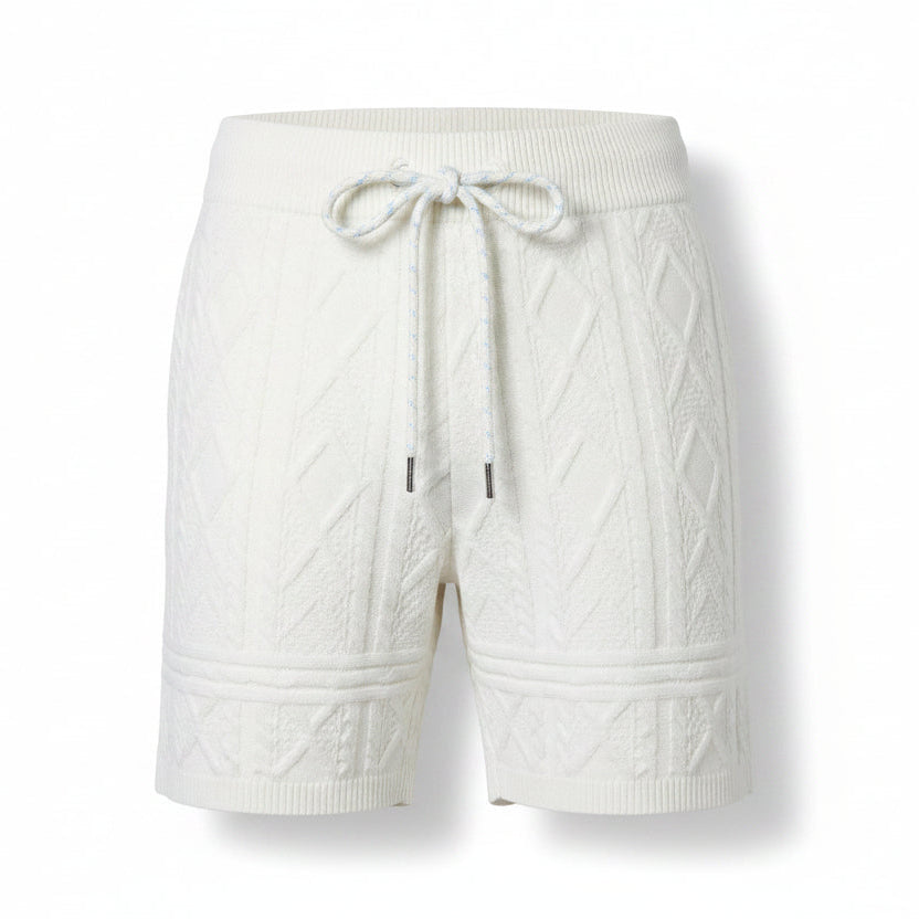 Mens Casual, Loose-fitting Knitted Jacquard Shorts