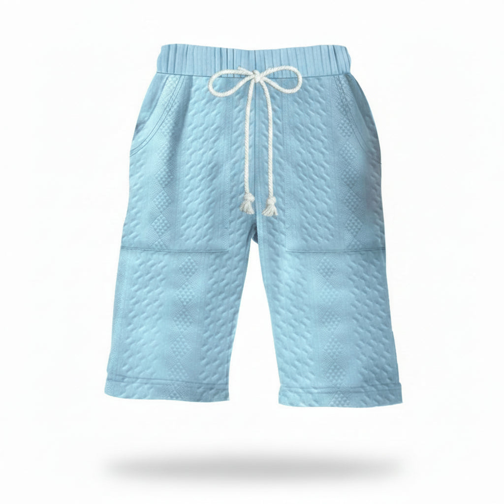 Mens Casual, Loose-fitting Knitted Jacquard Shorts