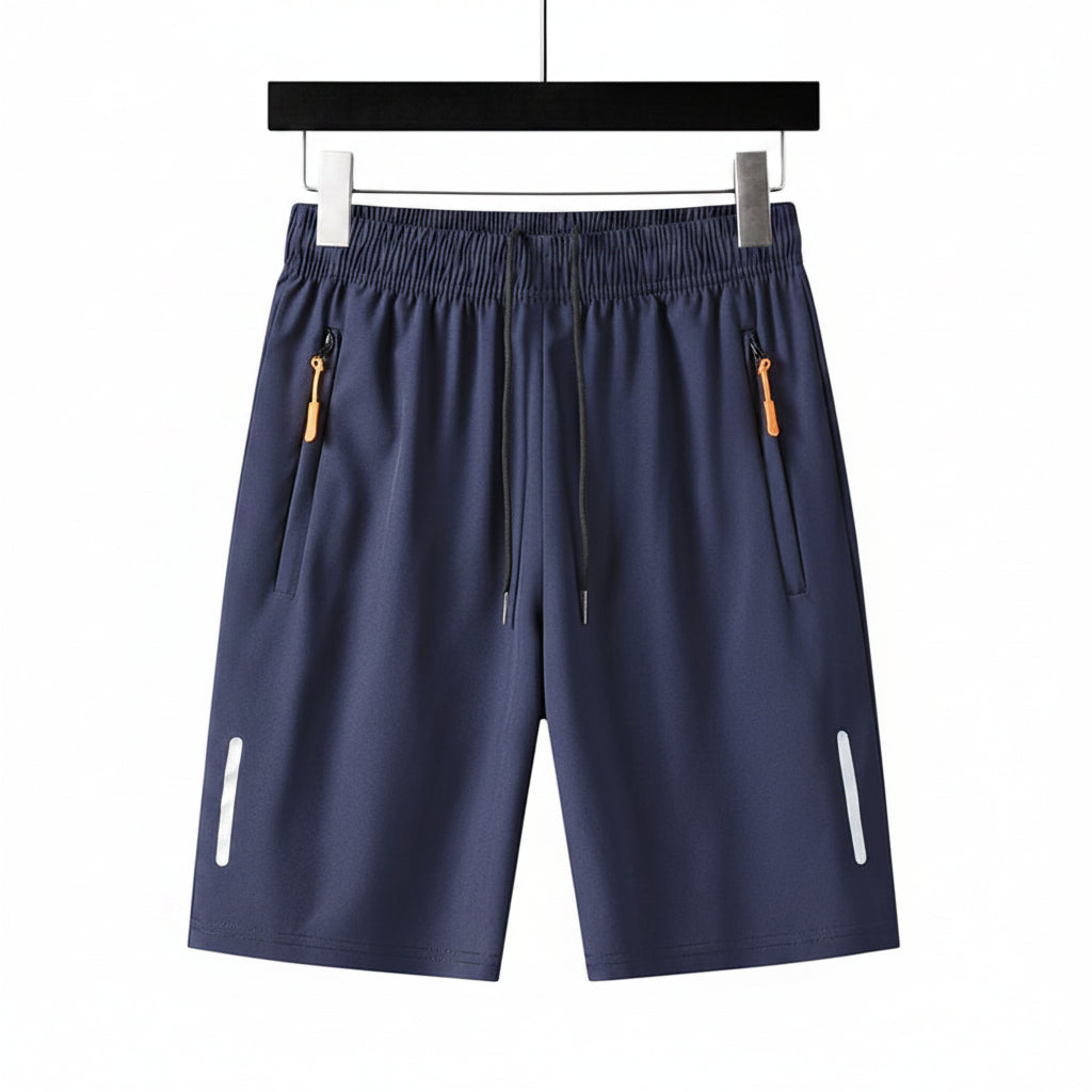 Mens Five-point Shorts Quick-drying High-end Ice Silk Breathable