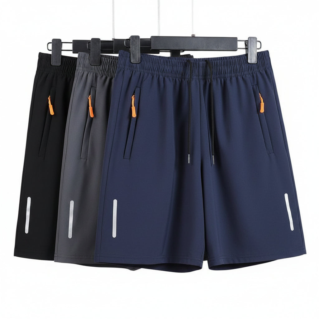 Mens Five-point Shorts Quick-drying High-end Ice Silk Breathable