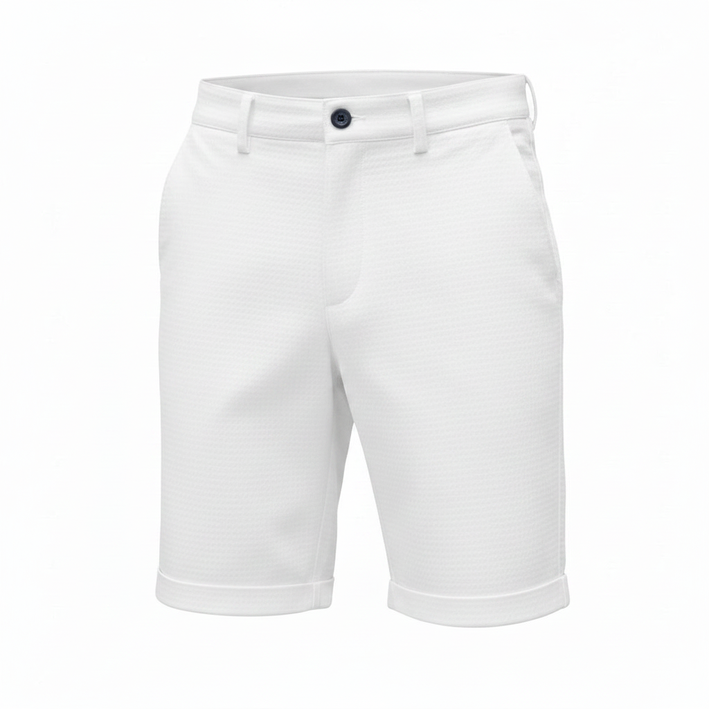 Men's Textured Suit Style Shorts