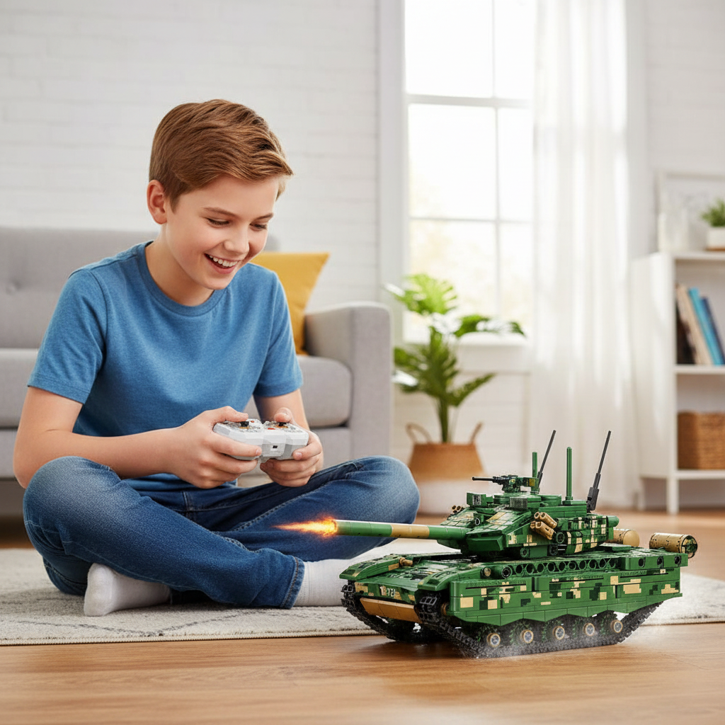 Remote Controlled Buildable  Battle Tank