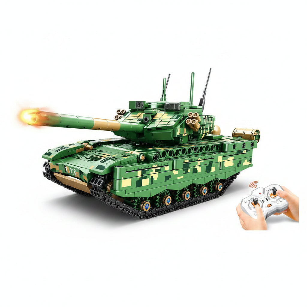 Remote Controlled Brick Tank Model Educational Building Toy For Kids