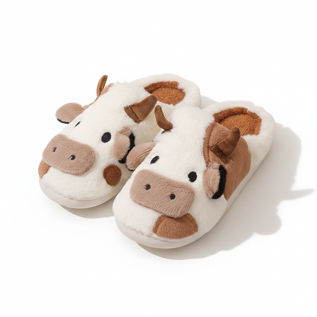 Women's Cute Cow Animal Slippers