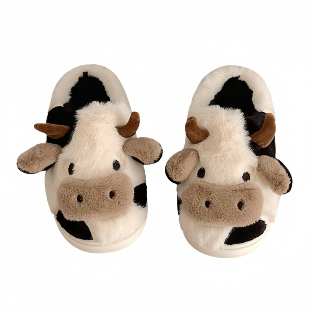 Womens Cute Cow Animal Slipper
