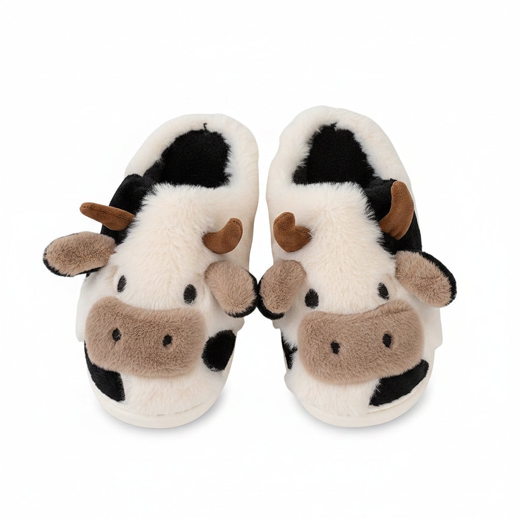 Womens Cute Cow Animal Slipper