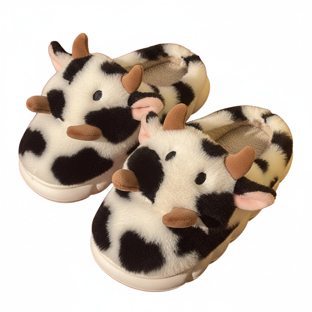 Womens Cute Cow Animal Slipper