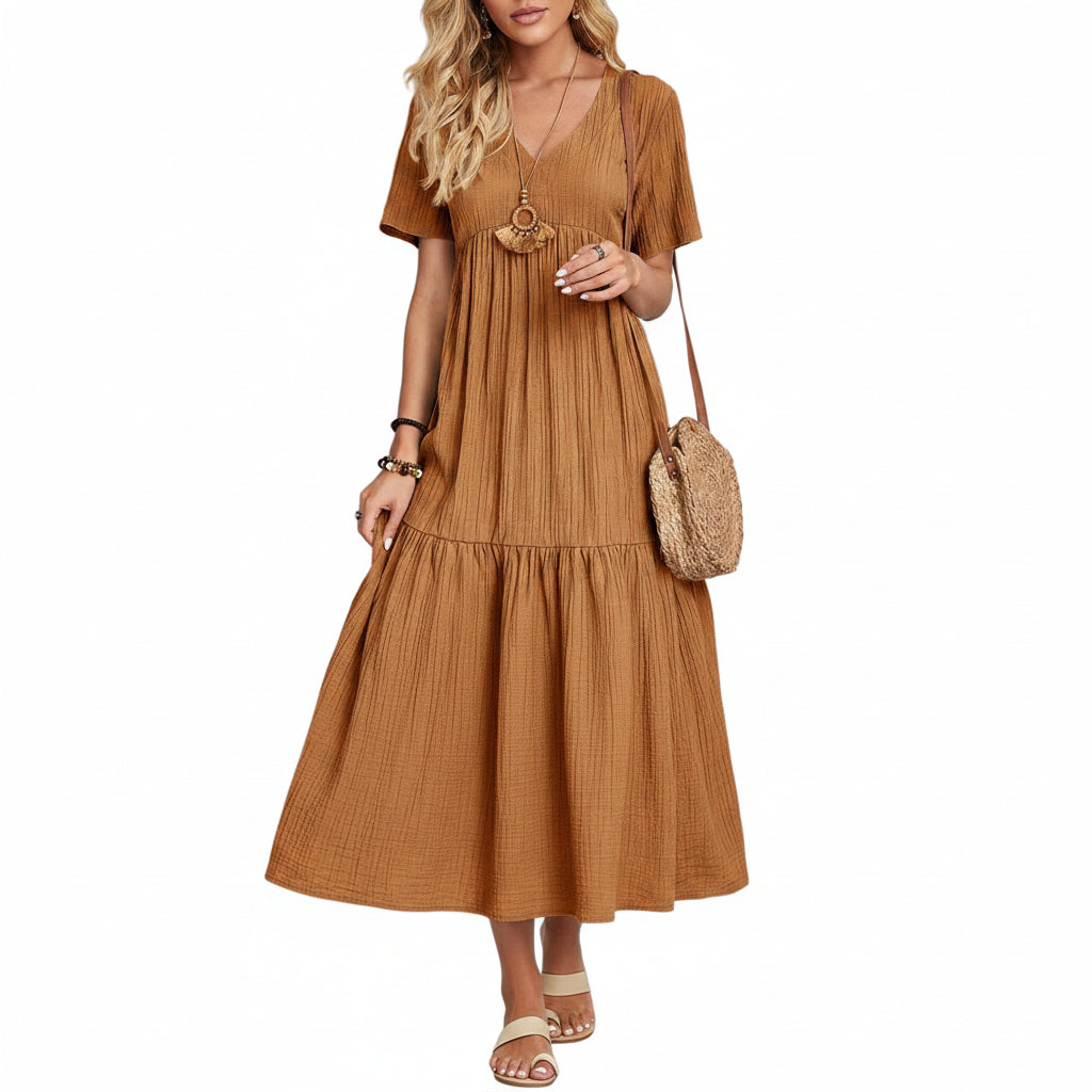 Women's Summer Loose Casual Short Sleeve Dress