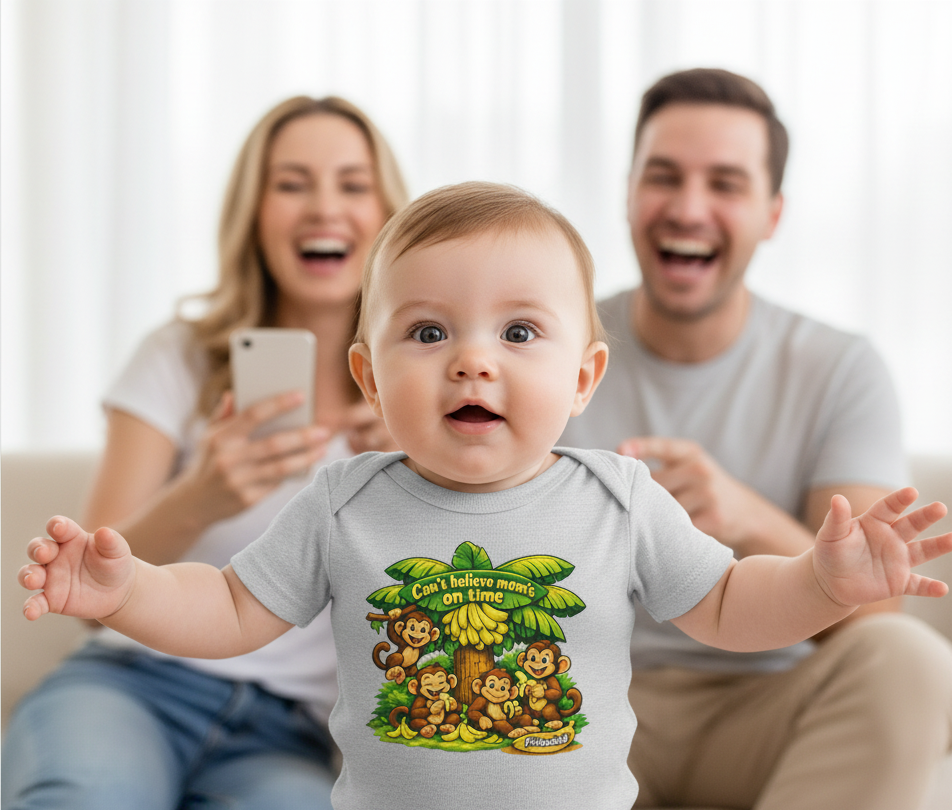 Can't Believe Mom's On Time Onesie