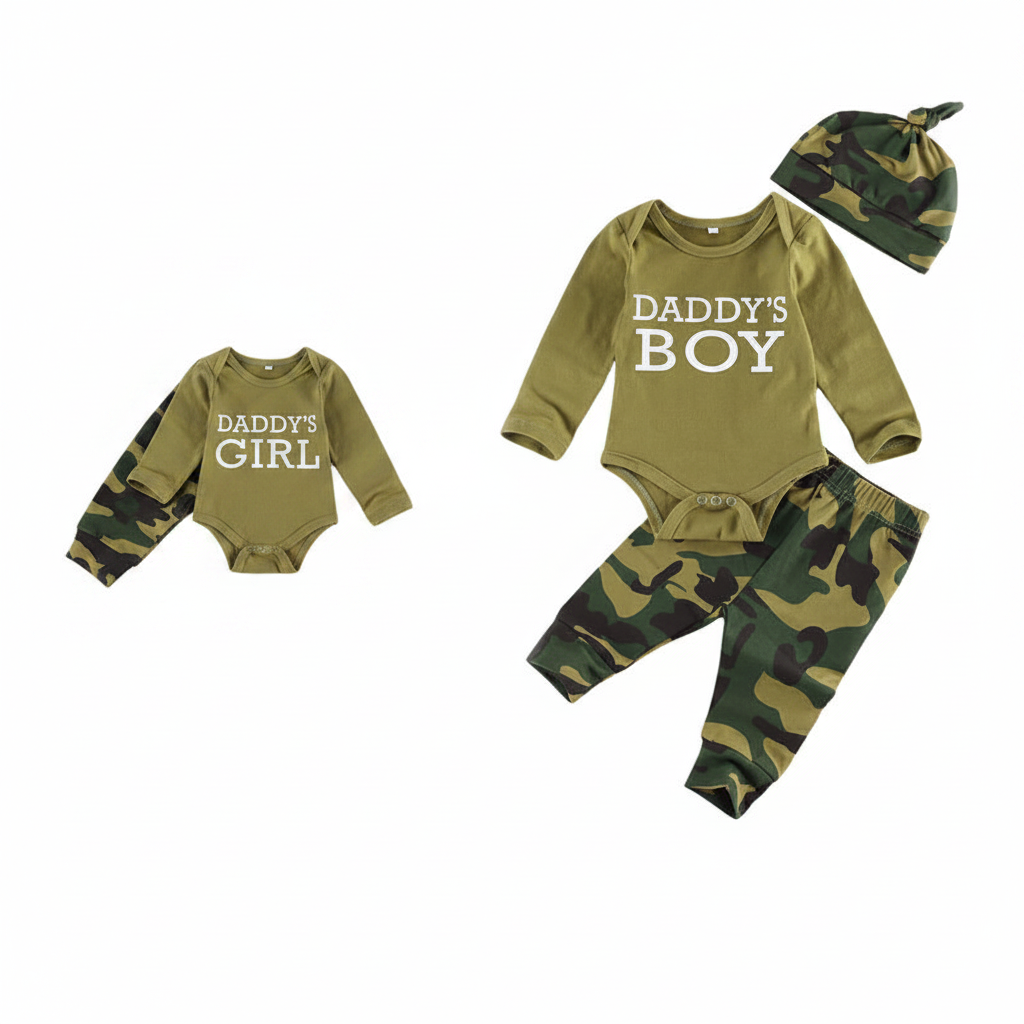 Daddy's Boy Set - White BG