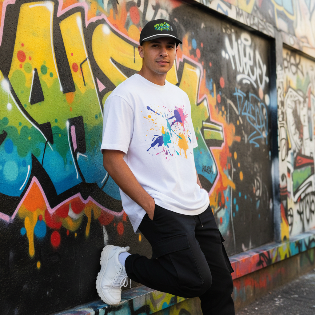 Man wearing Frinkadink Graffiti Rope Cap